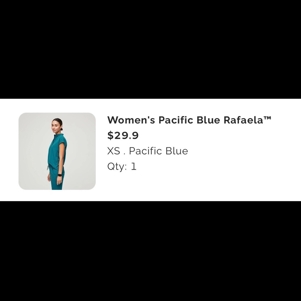 FIGS Pacific Blue Rafaela scrub top